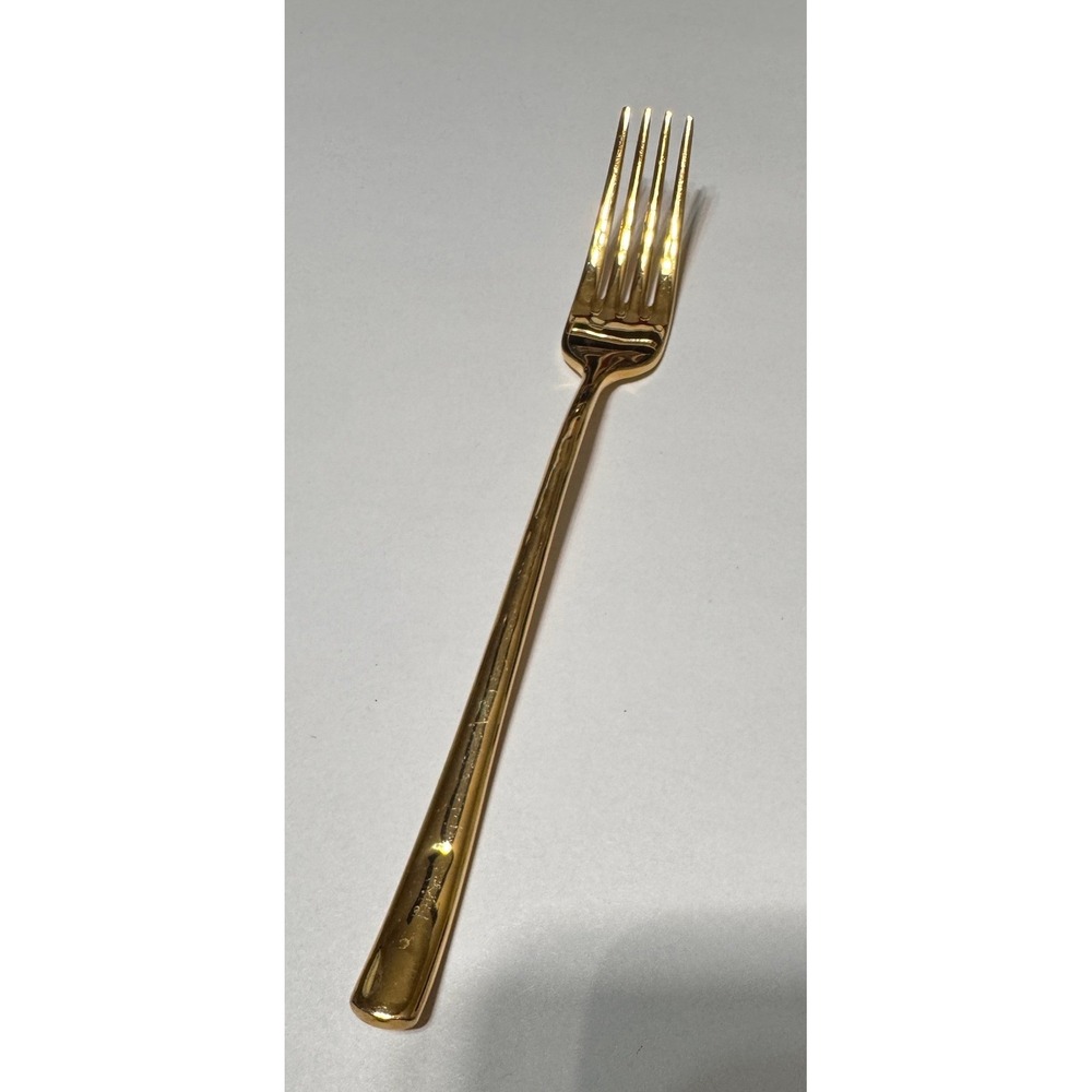 Studio 18/10 Gold Stainless Steel Dinner Fork Modern Minimalist Flatware